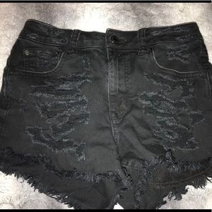 American Eagle Vintage Black High Rise Shorts